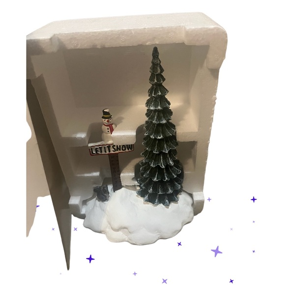 Department 56 Let It Snow Snowman Sign 1995 #52594 General Village Collectible - Picture 3 of 9